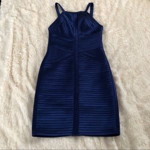 Blue halter dress